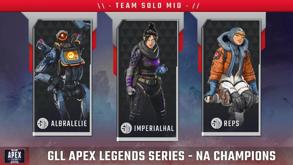 TSM Apex Legends most played Legends