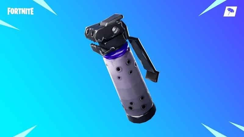 A Shadow Bomb from Fortnite on a blue background
