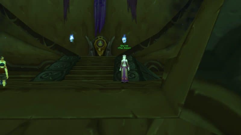 An in-game screenshot from World of Warcraft Classic showing the NPC Sha'nir.
