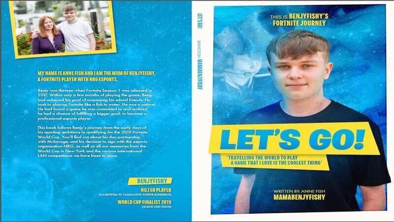 The back and front cover in blue for the book "Let's Go", featuring a picture of Benjyfish on the front