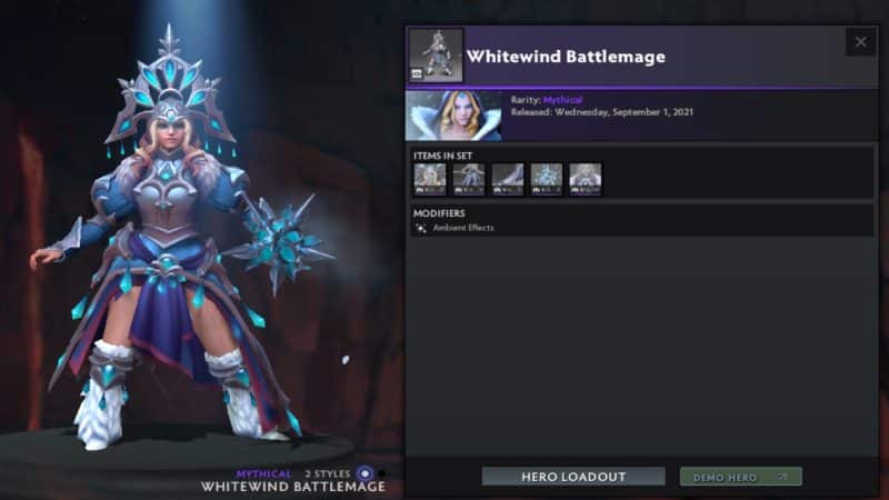 Whitewind Battlemage Set for Crystal Maiden
