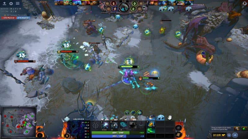 Abaddon purchases Tranquil Boots for bonus health regeneration in Diretide