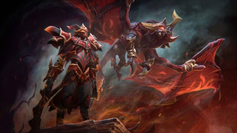 Dragon Knight uses his ulti to deal damage to multiple enemies