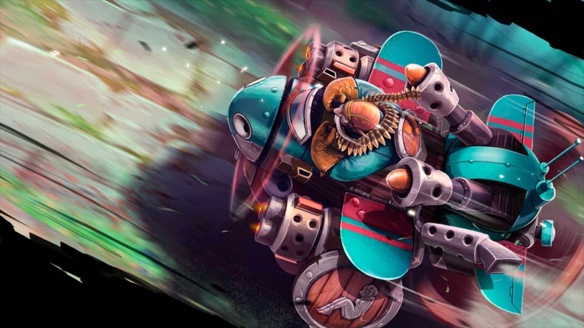 Gyrocopter destroys enemy creeps using Rocket Barrage