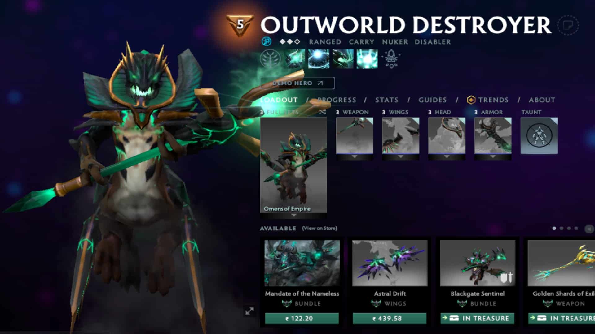 Outworld Destroyer begins a killing spree by leveling up Arcane Orb