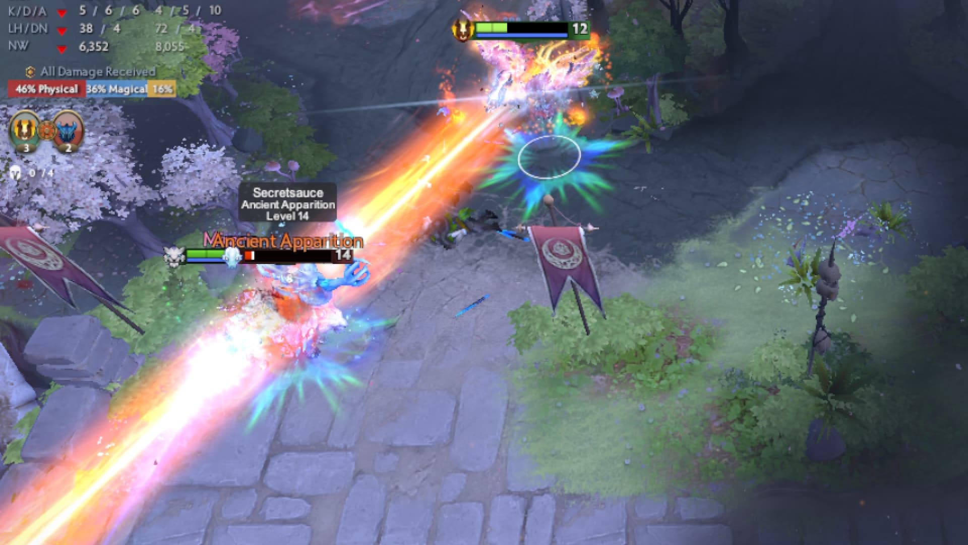 Phoenix uses Sun Ray on Ancient Apparition