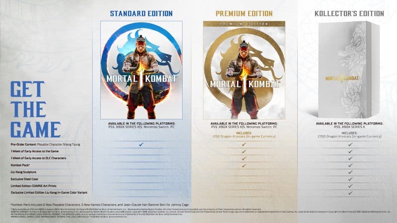 Pre-orders for Mortal Kombat 1 go live tomorrow at 10AM PST.