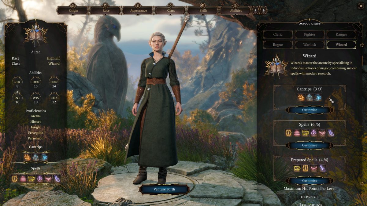 Baldur’s Gate 3 Classes: The Wizard Class