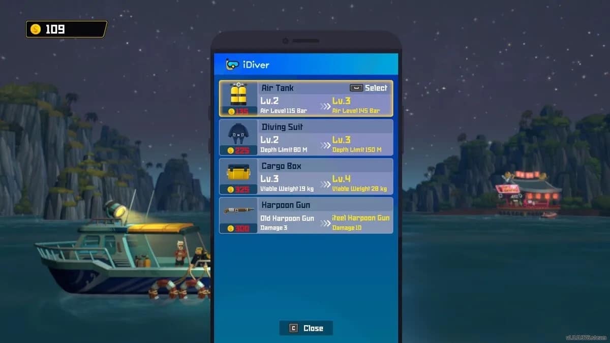 How to Upgrade diving gear in Dave the diver