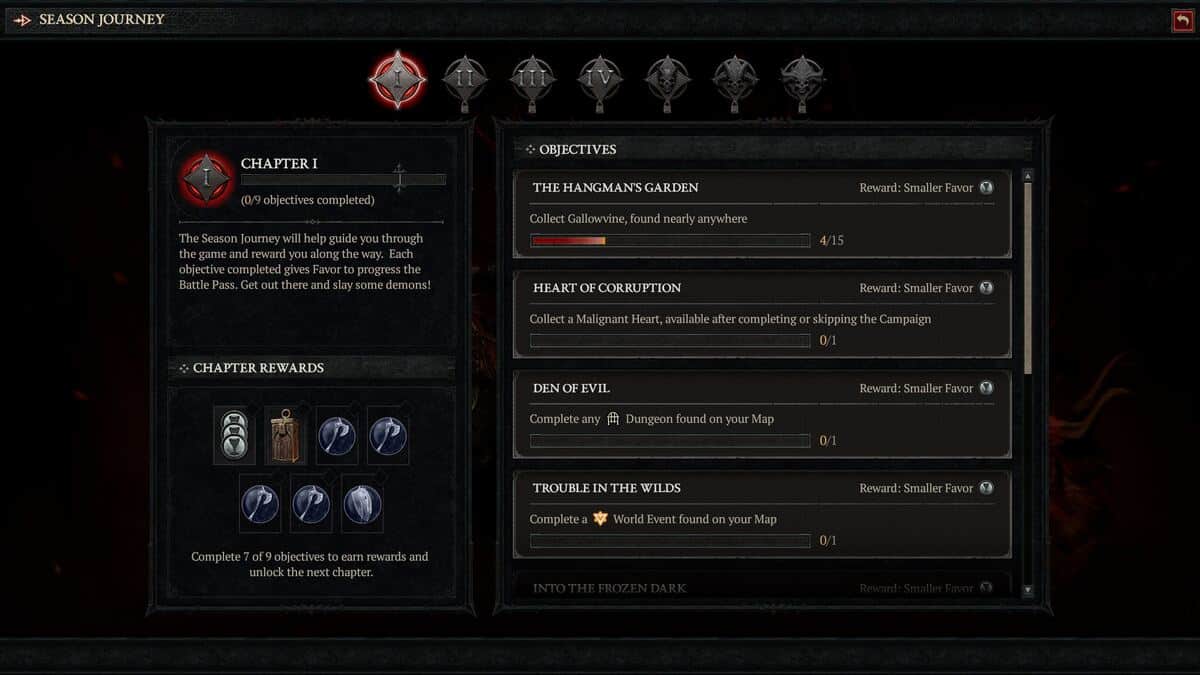 diablo 4 season 1 activities