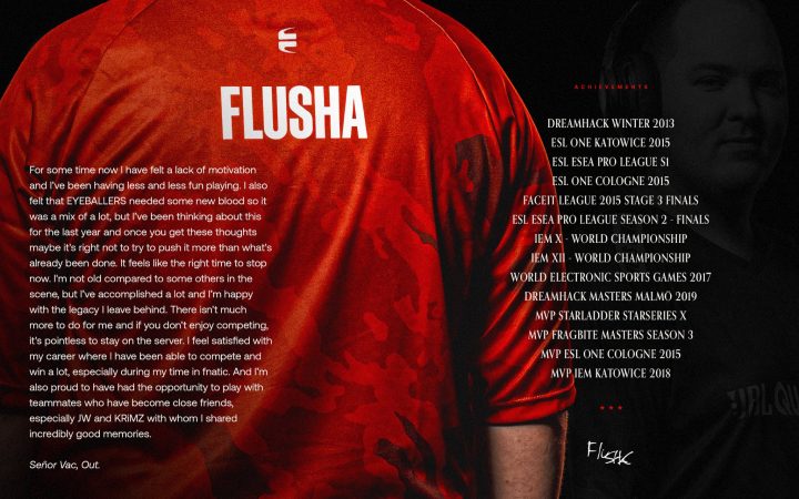 CSGO Veteran flusha Retires After Glorious 11-Year Run