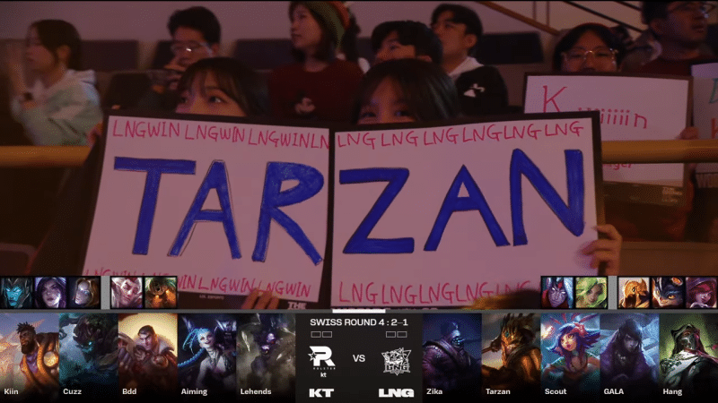 rt rolster vs lng worlds 2023