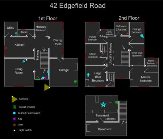 All The Cursed Objects Locations in Phasmophobia Small Maps