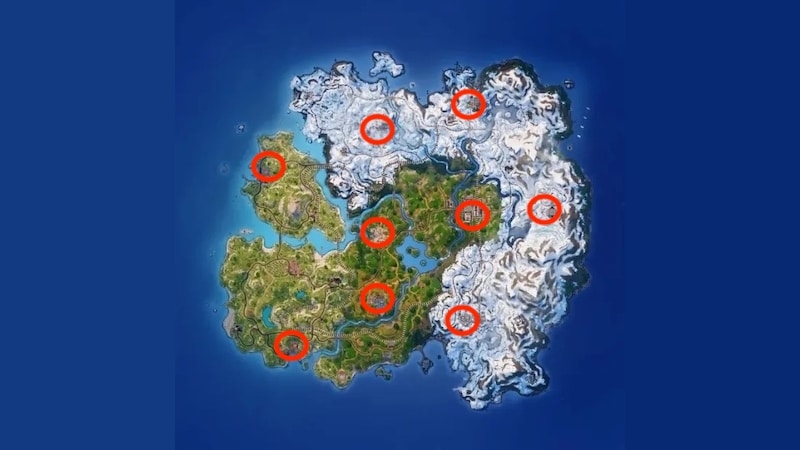 foot clan banners in fortnite - all locations