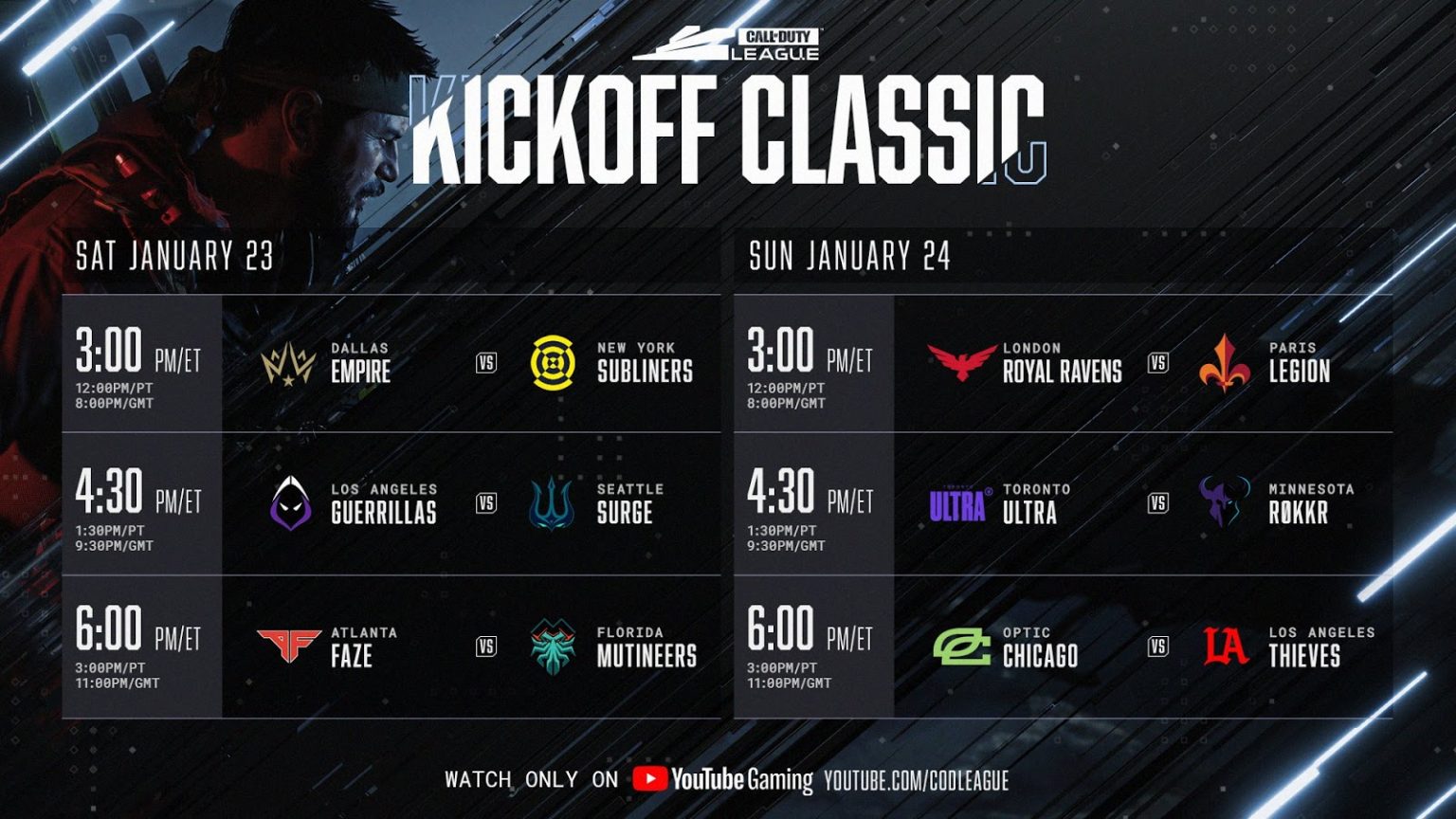 CDL Kickoff Classic FanVoted Matchups Revealed