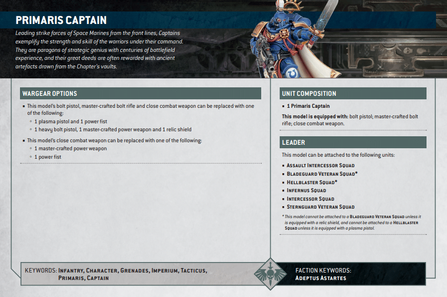 Warhammer 40k Space Marine Datasheets Are Extremely Long, just as the ...